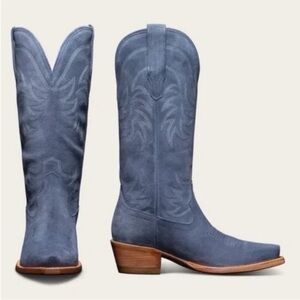 Tecovas Annie Blue Heeled Boots